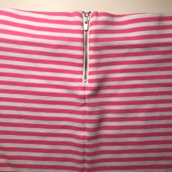 Lily Pulitzer pink and white stripped tight skirt - Picture 4 of 4